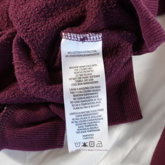Calvin Klein Performance Maroon Wine Purple Hoodie Kangaroo Pocket Sweater - Picture 12 of 13